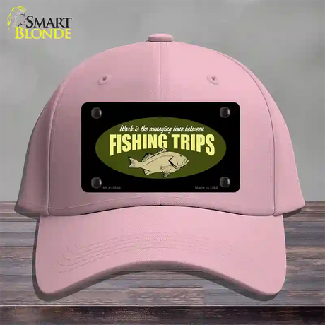 Fishing Trips Novelty License Plate Hat Cotton / Pink