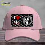 I Love My Bloodhound Novelty License Plate Hat Cotton / Pink