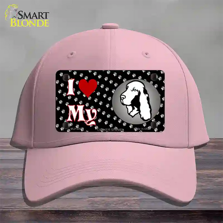 I Love My Cocker Spaniel Novelty License Plate Hat Cotton / Pink