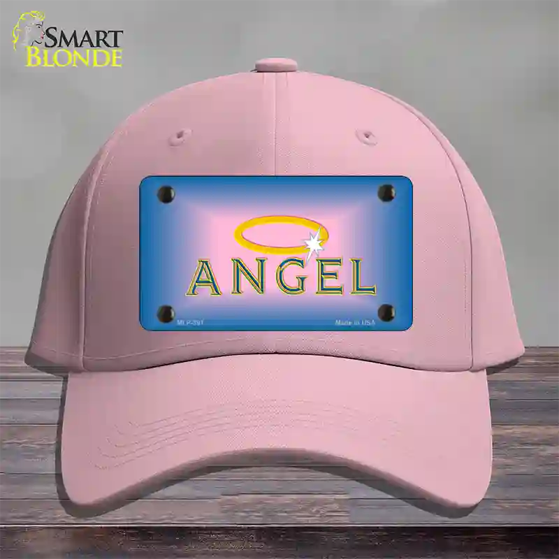 Angel Novelty License Plate Hat Cotton / Pink