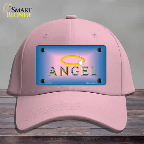 Angel Novelty License Plate Hat Cotton / Pink