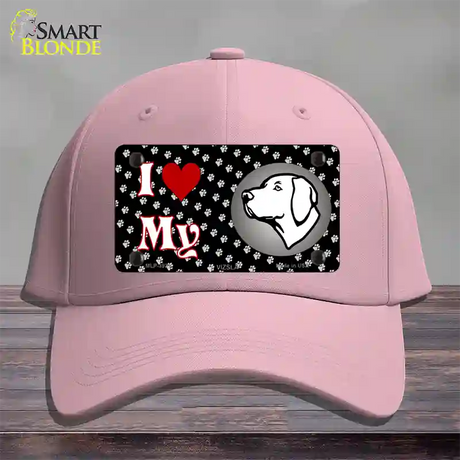 I Love My Vizsla Novelty License Plate Hat Cotton / Pink