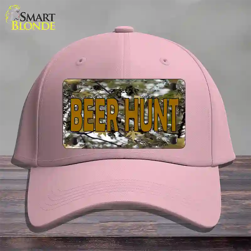 Beer Hunt Novelty License Plate Hat Cotton / Pink