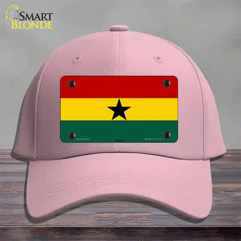 Ghana Flag Novelty License Plate Hat Cotton / Pink