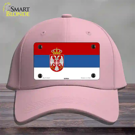 Serbia Eagle Flag Novelty License Plate Hat Cotton / Pink