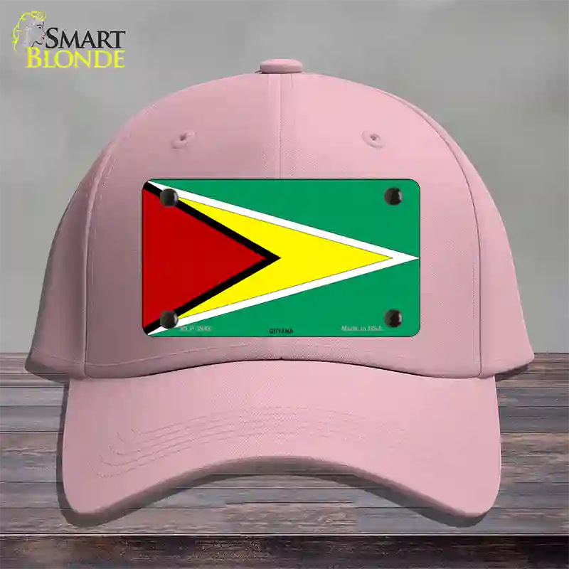 Guyana Flag Novelty License Plate Hat Cotton / Pink