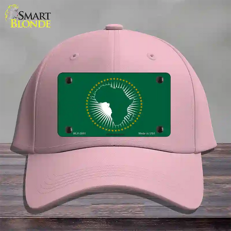 African Union Flag Novelty License Plate Hat Cotton / Pink