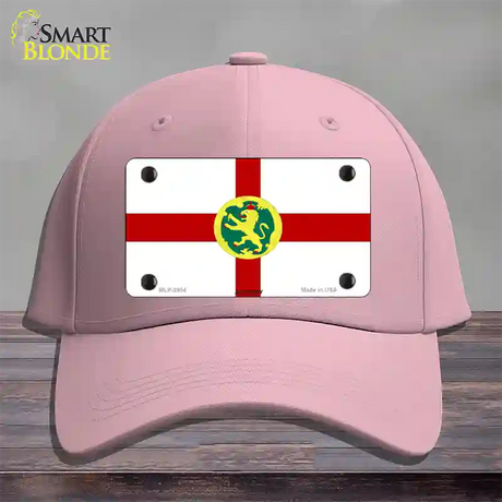 Alderney Flag Novelty License Plate Hat Cotton / Pink