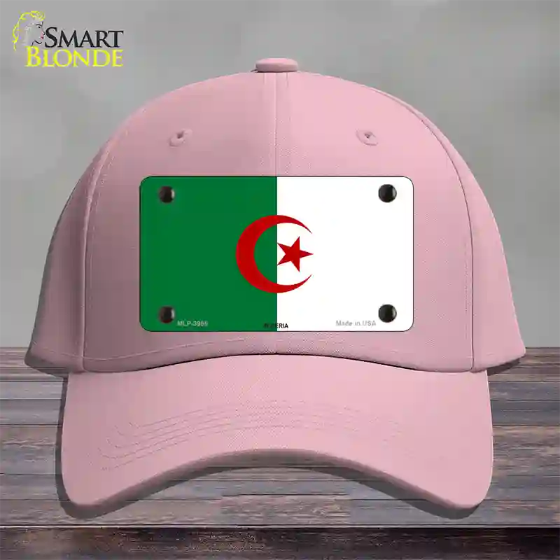 Algeria Flag Novelty License Plate Hat Cotton / Pink