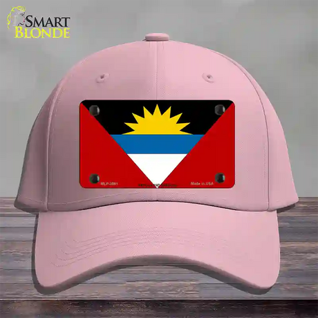 Antigua & Barbuda Flag Novelty License Plate Hat Cotton / Pink