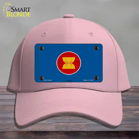 Asean Flag Novelty License Plate Hat Cotton / Pink