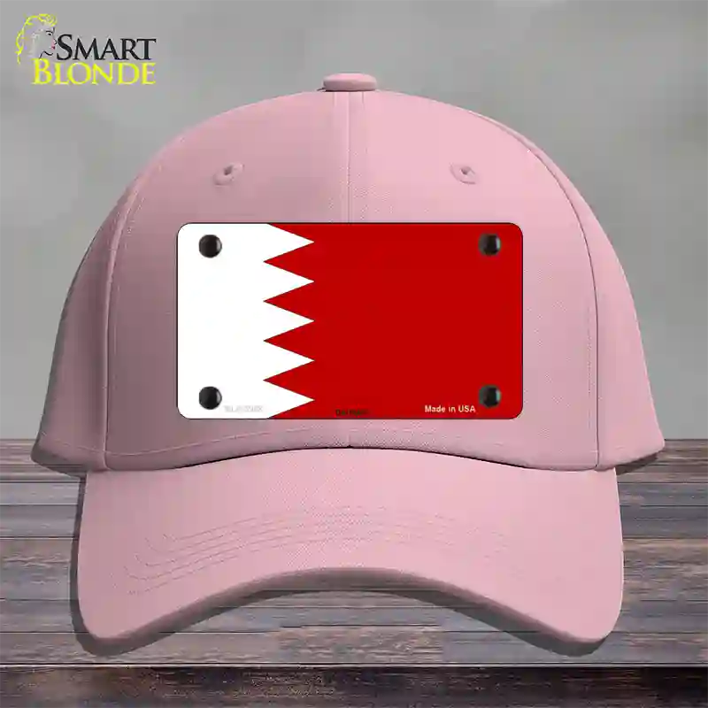 Bahrain Flag Novelty License Plate Hat Cotton / Pink