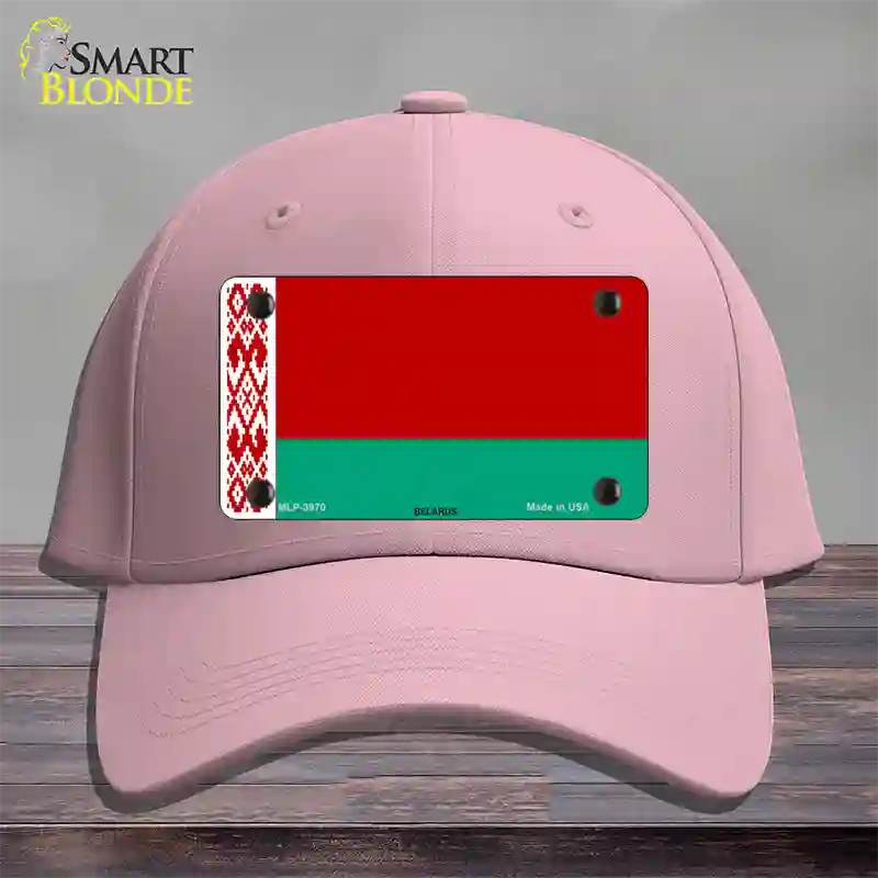 Belarus Flag Novelty License Plate Hat Cotton / Pink