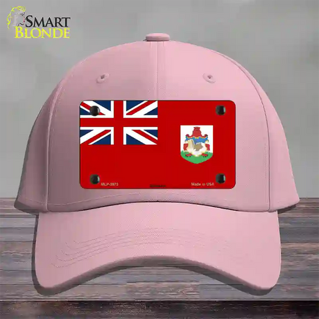 Bermuda Flag Novelty License Plate Hat Cotton / Pink