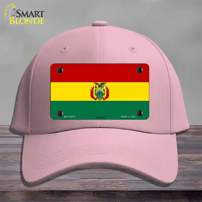 Bolivia Flag Novelty License Plate Hat Cotton / Pink