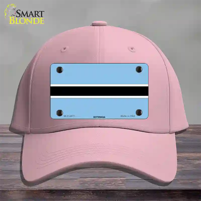 Botswana Flag Novelty License Plate Hat Cotton / Pink