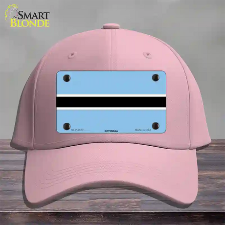 Botswana Flag Novelty License Plate Hat Cotton / Pink