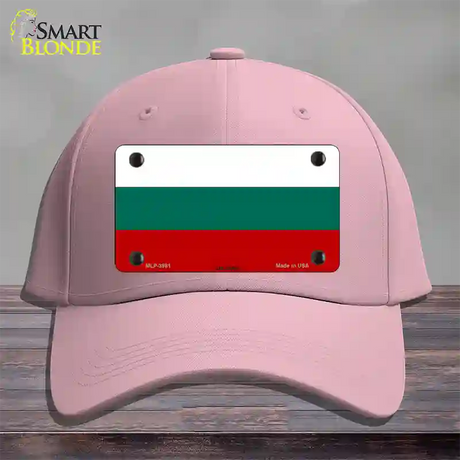 Bulgaria Flag Novelty License Plate Hat Cotton / Pink