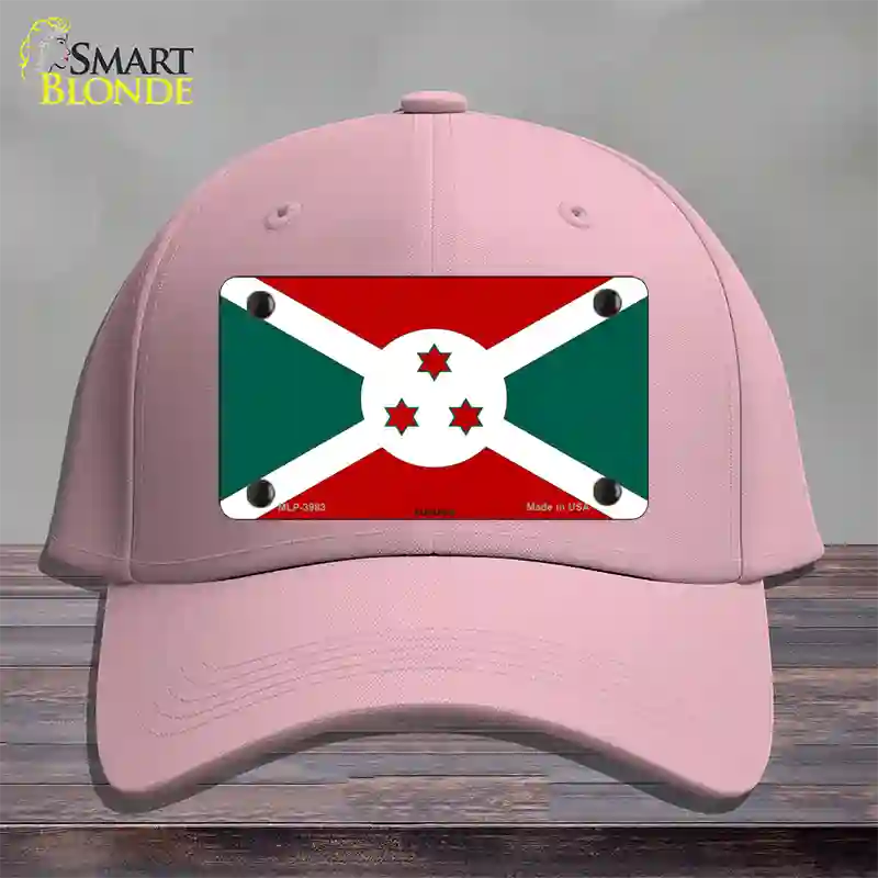 Burundi Flag Novelty License Plate Hat Cotton / Pink