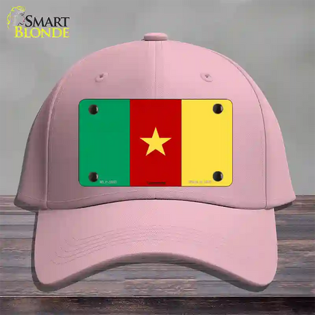 Cameroon Flag Novelty License Plate Hat Cotton / Pink