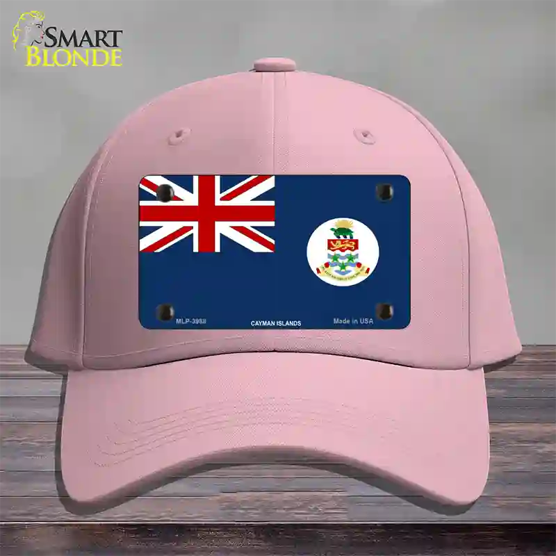 Cayman Islands Flag Novelty License Plate Hat Cotton / Pink