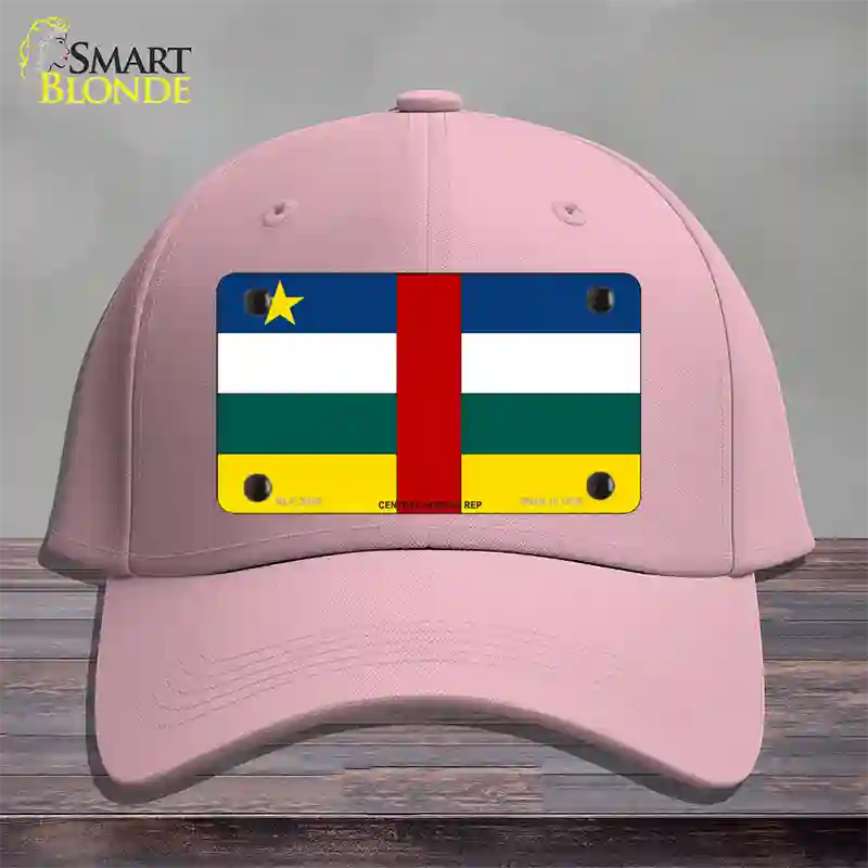 Central African Rep Flag Novelty License Plate Hat Cotton / Pink