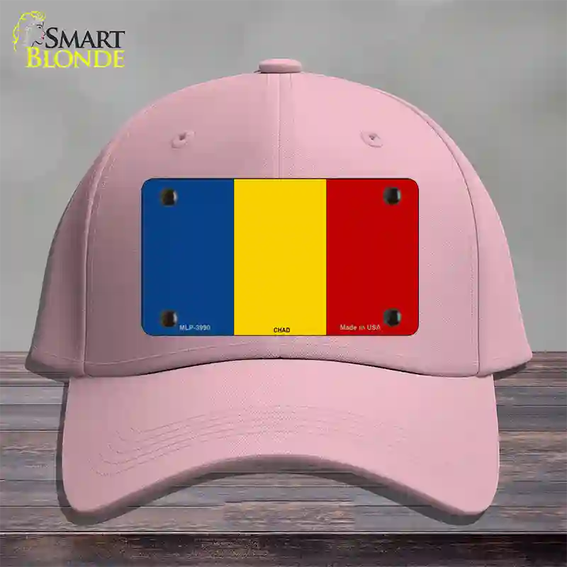 Chad Flag Novelty License Plate Hat Cotton / Pink