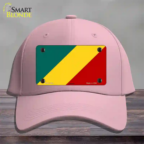 Congo Flag Novelty License Plate Hat Cotton / Pink