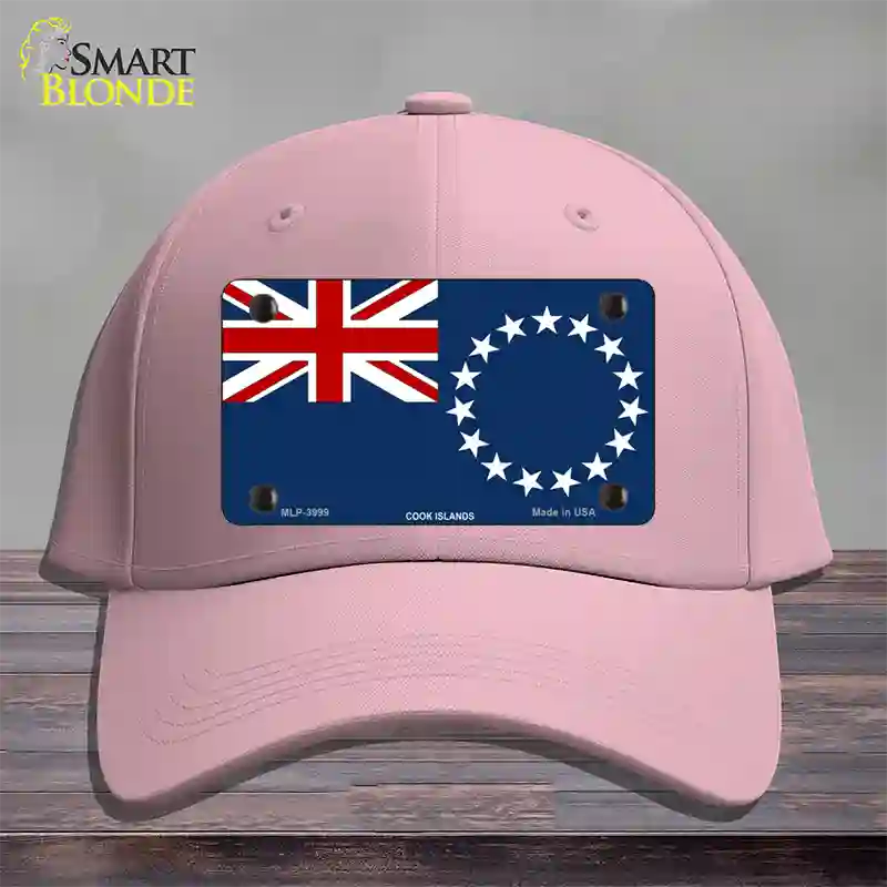 Cook Island Flag Novelty License Plate Hat Cotton / Pink