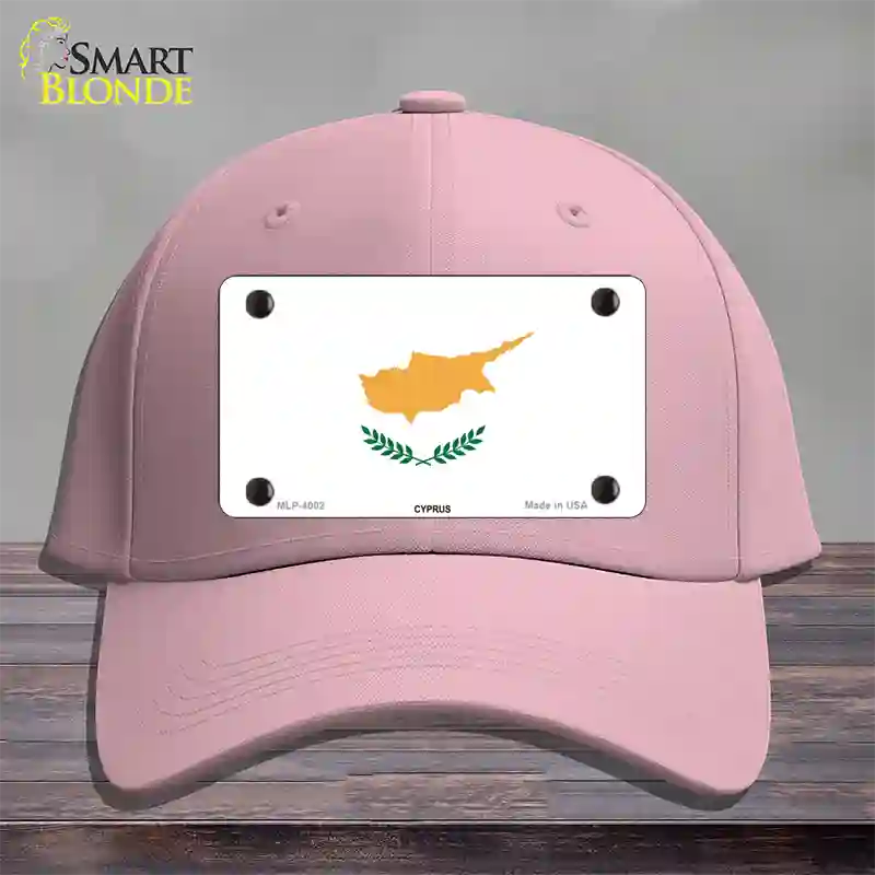 Cyprus Flag Novelty License Plate Hat Cotton / Pink