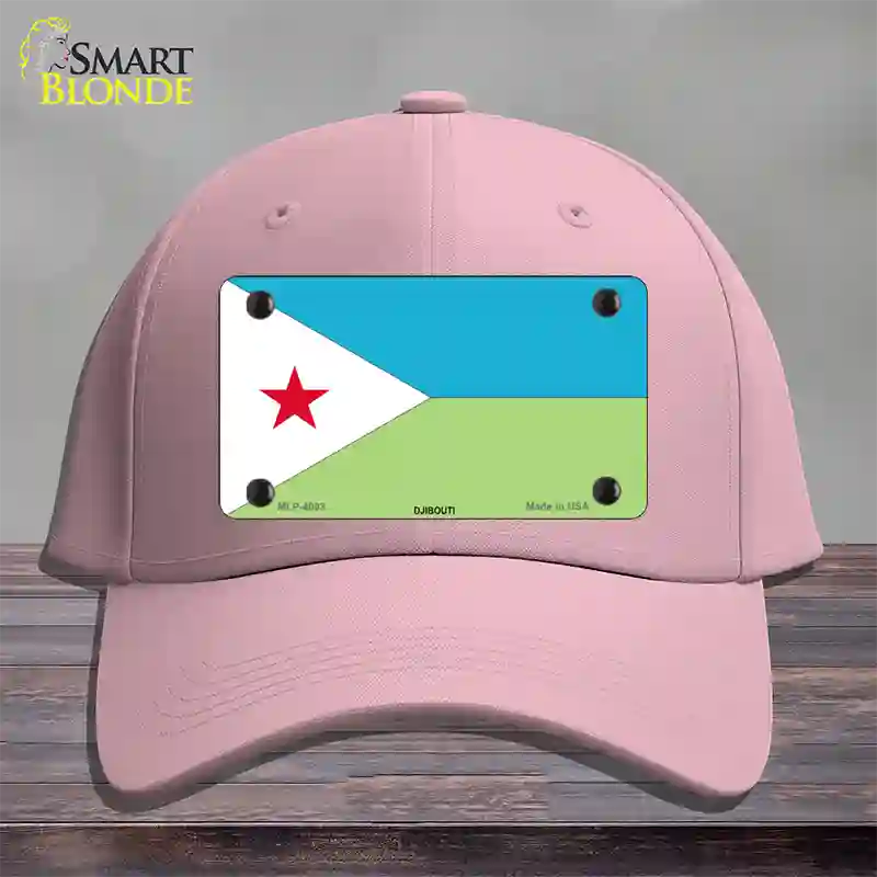 Djibouti Flag Novelty License Plate Hat Cotton / Pink