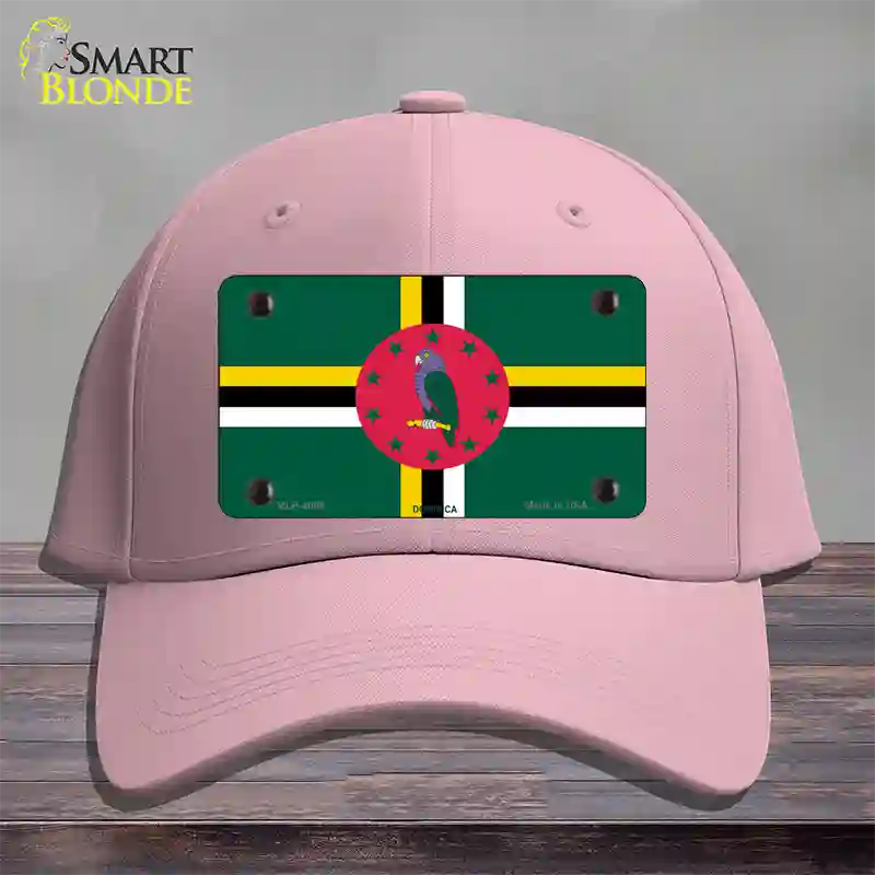 Dominica Flag Novelty License Plate Hat Cotton / Pink