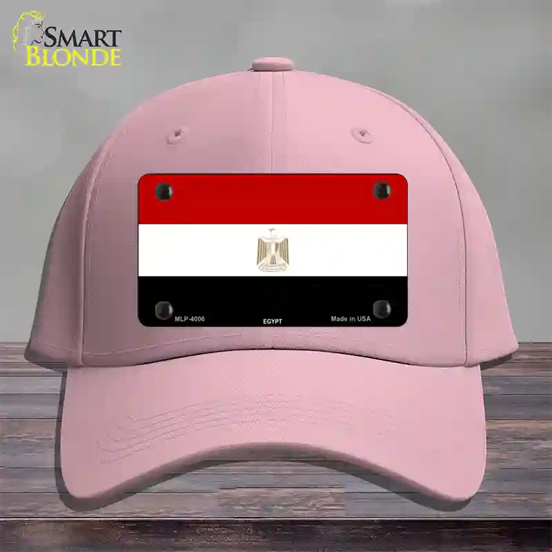 Egypt Flag Novelty License Plate Hat Cotton / Pink