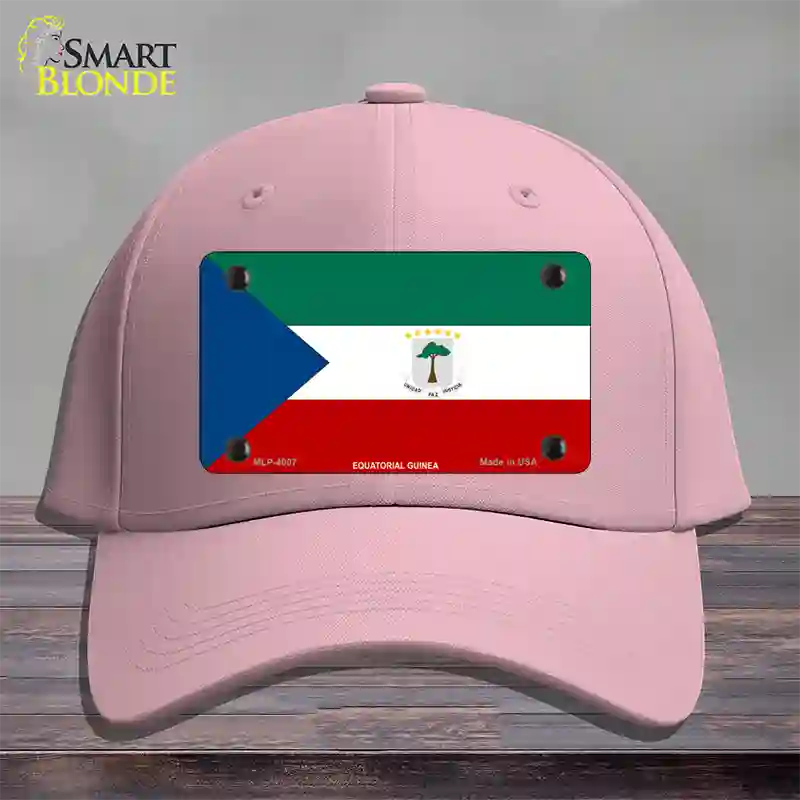 Equatorial Guinea Flag Novelty License Plate Hat Cotton / Pink