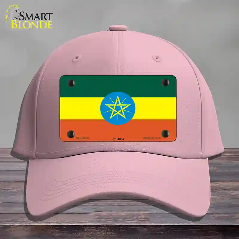 Ethiopia Flag Novelty License Plate Hat Cotton / Pink