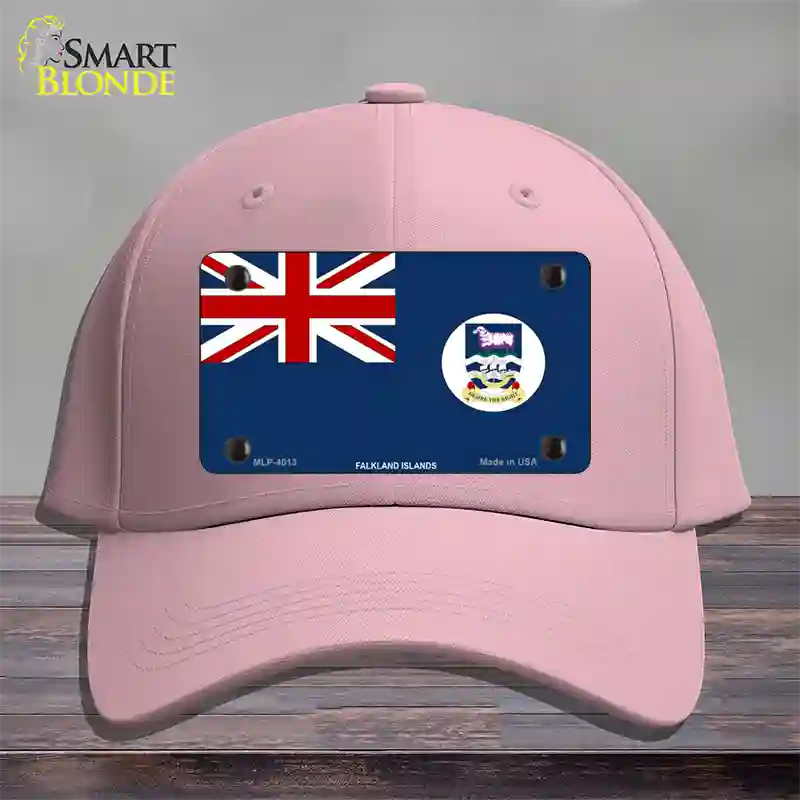 Falkland Islands Flag Novelty License Plate Hat Cotton / Pink