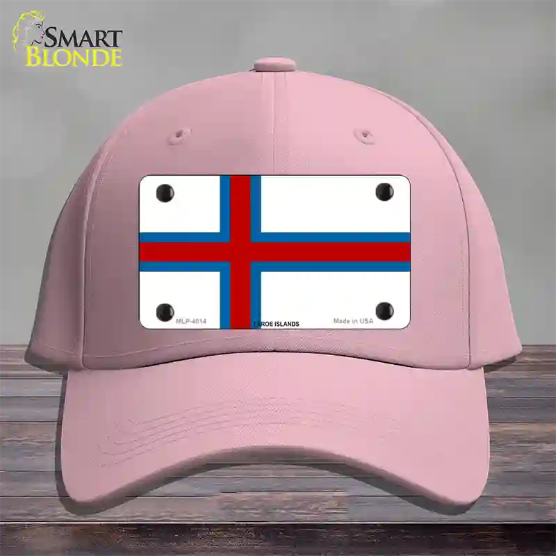 Faroe Islands Flag Novelty License Plate Hat Cotton / Pink