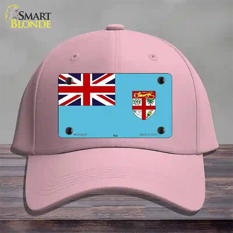 Fiji Flag Novelty License Plate Hat Cotton / Pink