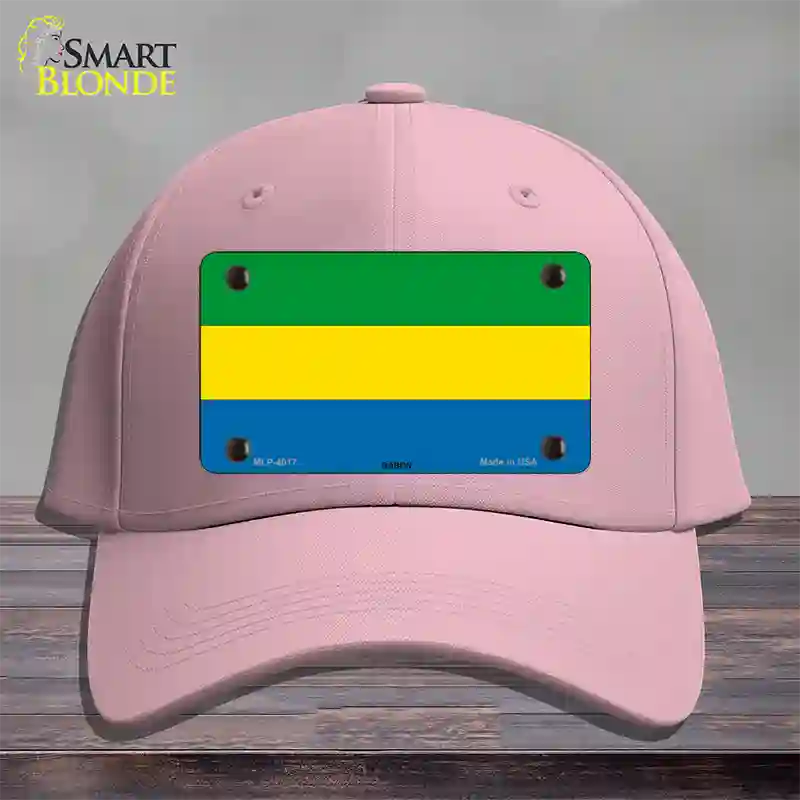 Gabon Flag Novelty License Plate Hat Cotton / Pink