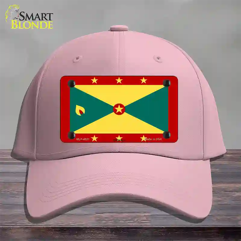 Grenada Flag Novelty License Plate Hat Cotton / Pink