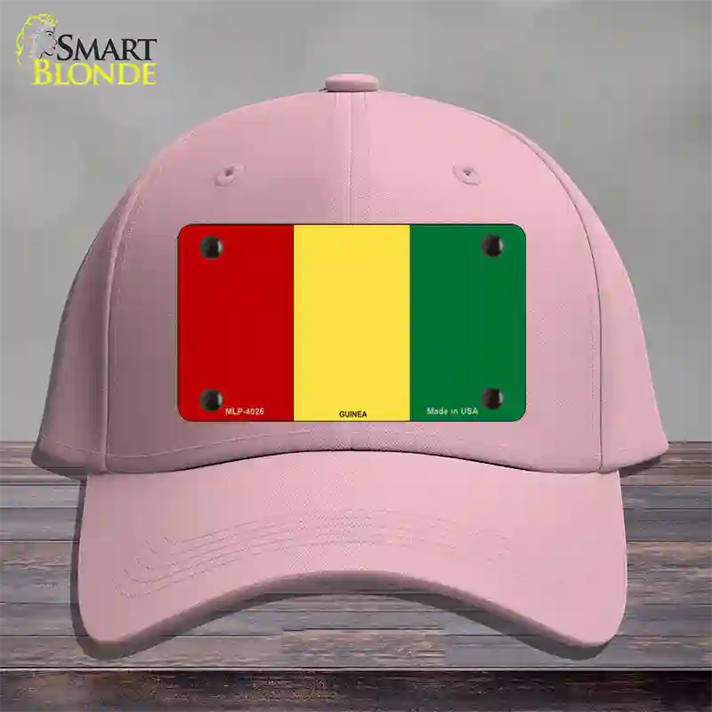 Guinea Flag Novelty License Plate Hat Cotton / Pink