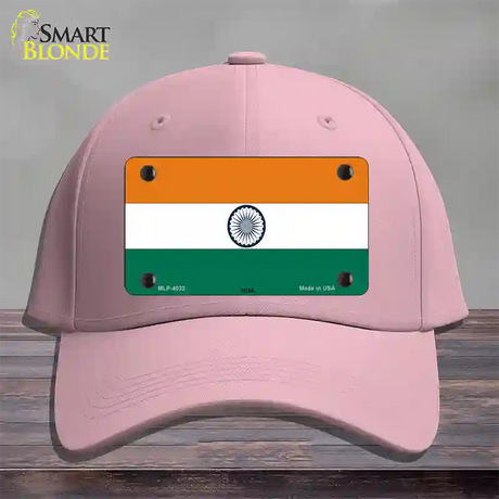 India Flag Novelty License Plate Hat Cotton / Pink