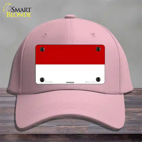 Indonesia Flag Novelty License Plate Hat Cotton / Pink