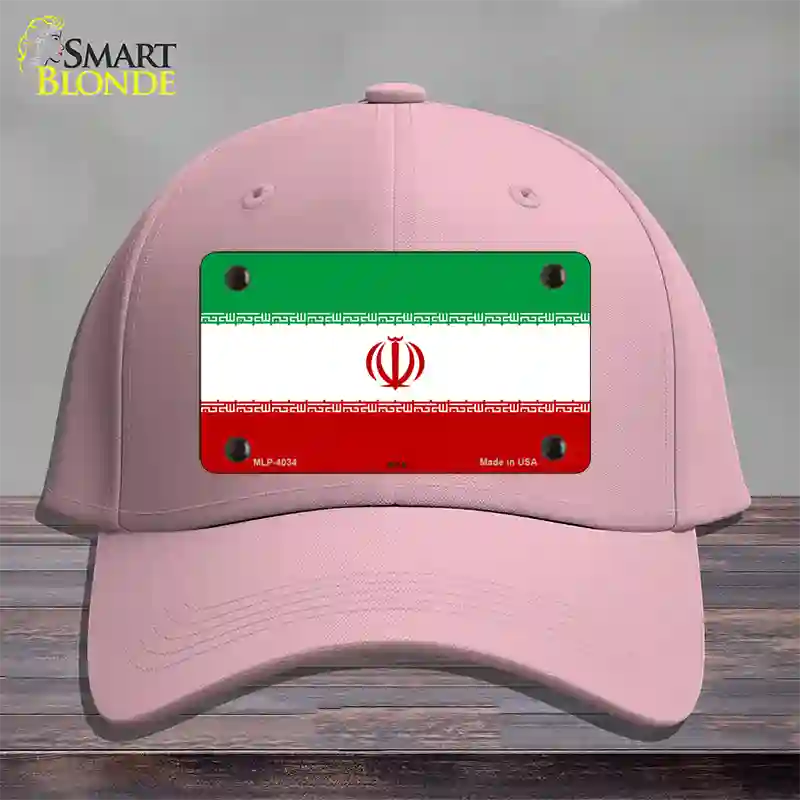 Iran Flag Novelty License Plate Hat Cotton / Pink