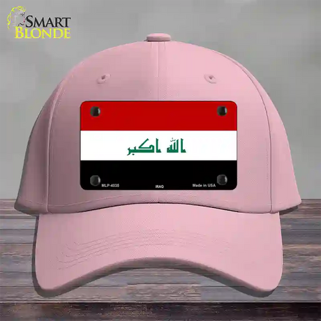 Iraq Flag Novelty License Plate Hat Cotton / Pink