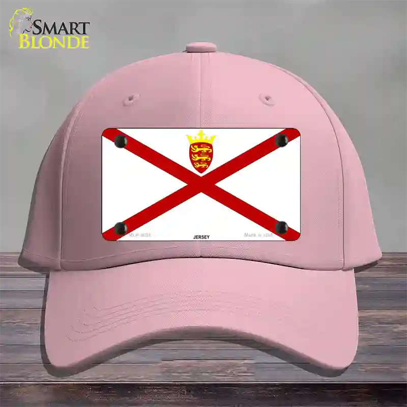 Jersey Flag Novelty License Plate Hat Cotton / Pink