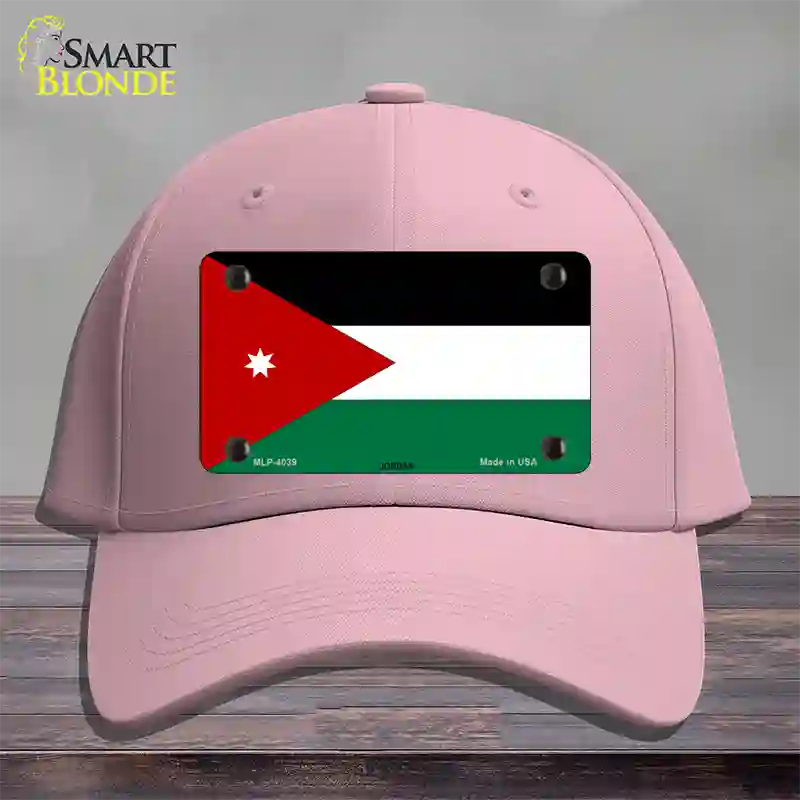 Jordan Flag Novelty License Plate Hat Cotton / Pink