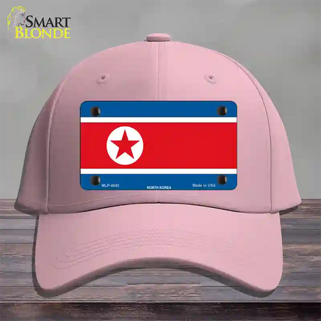 North Korea Flag Novelty License Plate Hat Cotton / Pink