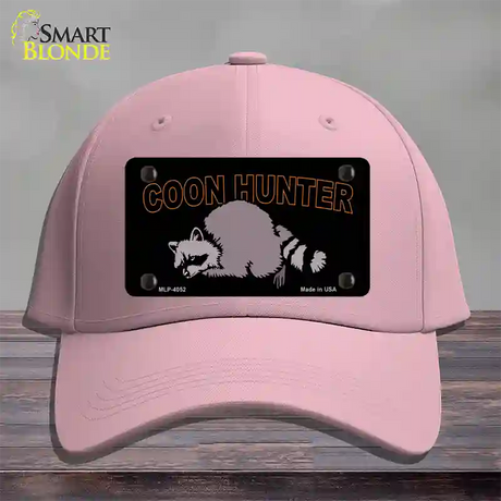 Coon Hunter Novelty License Plate Hat Cotton / Pink