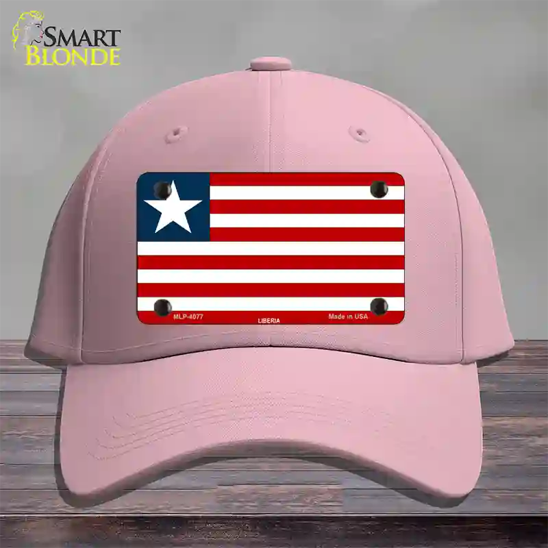 Liberia Flag Novelty License Plate Hat Cotton / Pink